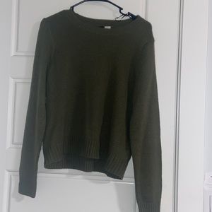 forest green knit sweater